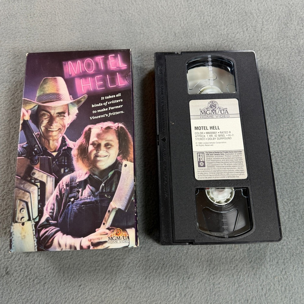 Motel Hell VHS 1990 MGM/UA Home Video Rory Calhoun Cult Horror Movie M600901